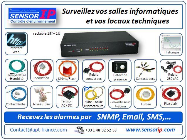 sensor ip capteur dans centre informatique